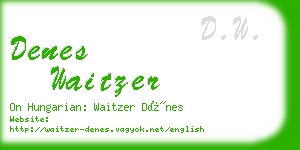 denes waitzer business card